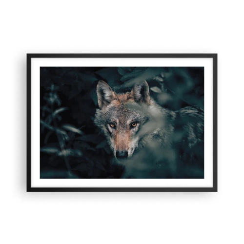 Affisch i svart ram - Jägare - 70x50 cm