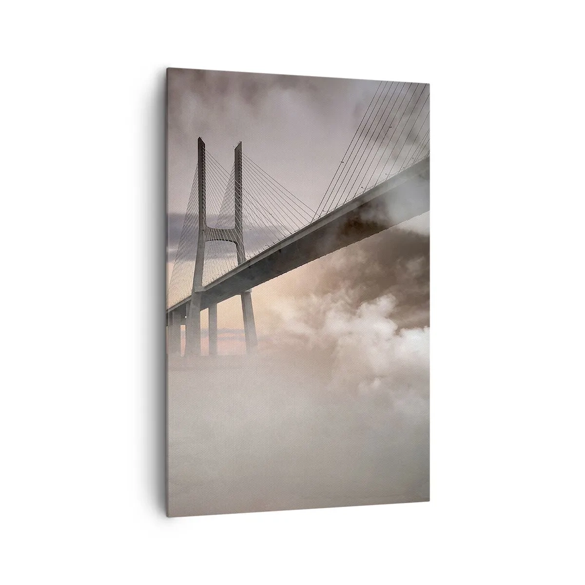 Canvastavla - Bild på duk - Vid en flod som inte finns  - 80x120 cm