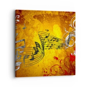Canvastavla - Bild på duk - Låt musiken flyta - 30x30 cm