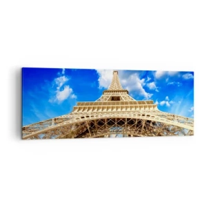 Canvastavla - Bild på duk - Nå himlen och molnen - 140x50 cm