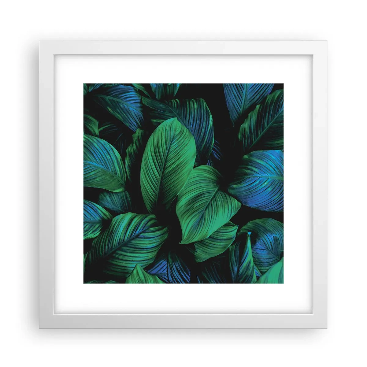 Affisch i vit ram - I gröna folkmassan - 30x30 cm