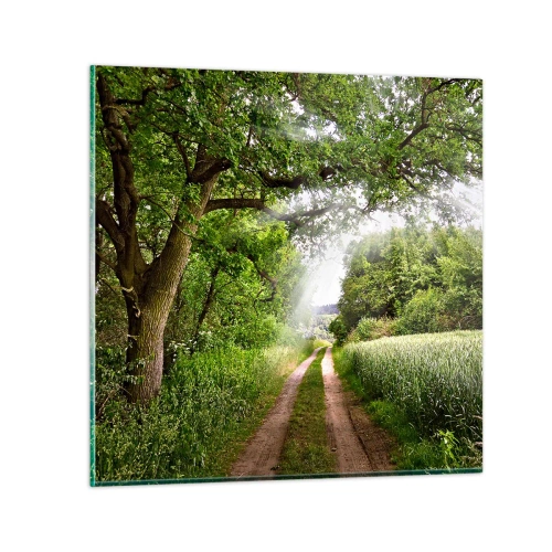 Glastavla - Bild på glas - Et in Arcadia ego - 70x70 cm