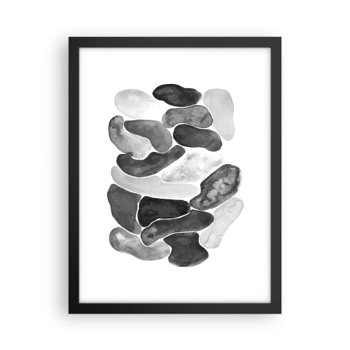 Affisch i svart ram - Stenig abstraktion - 30x40 cm