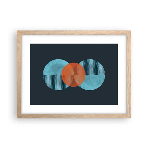 Affisch i ram av ljusek - Symmetrisk komposition - 40x30 cm