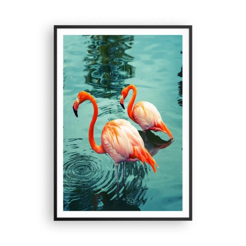 Affisch i svart ram - Nu är vi på modet - 70x100 cm