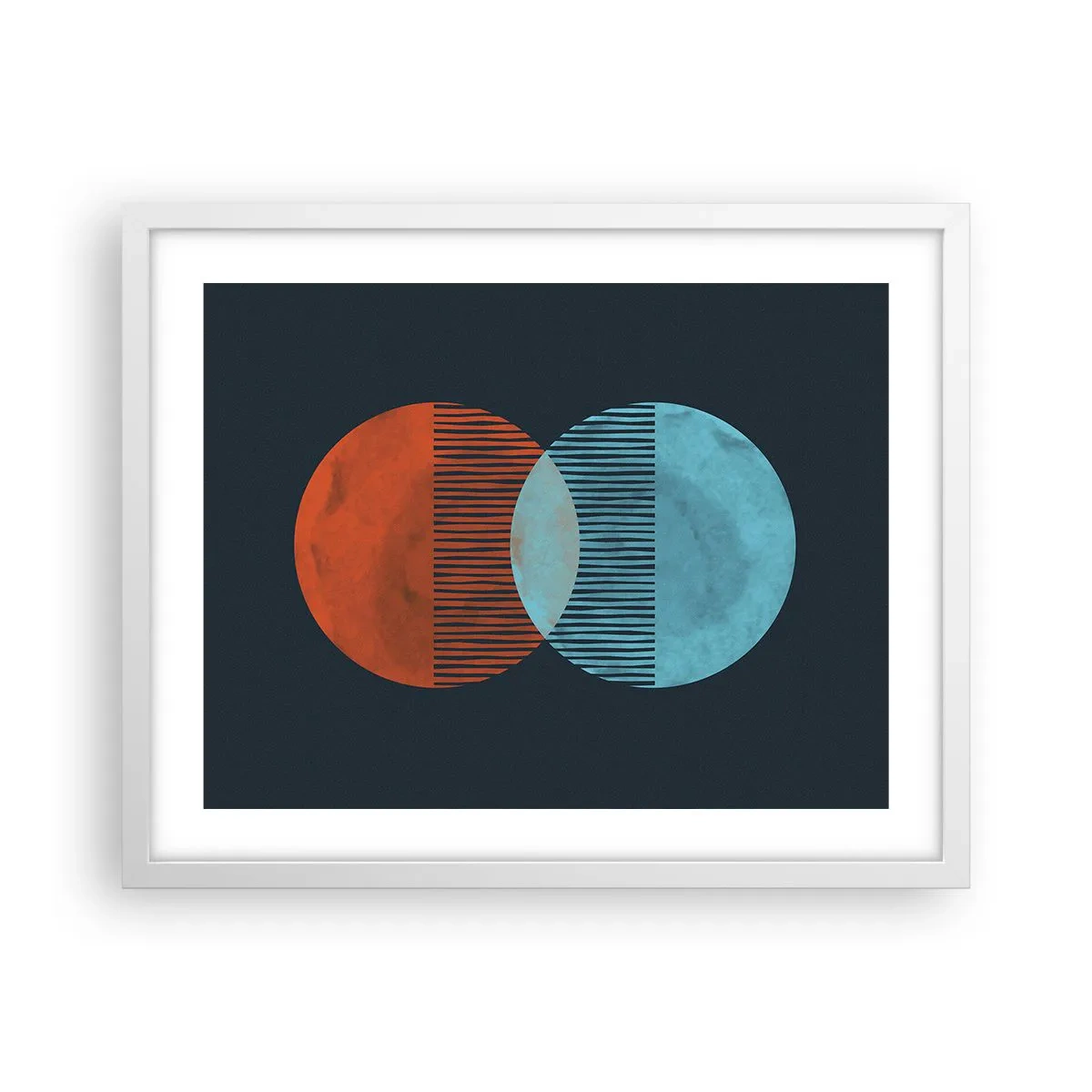 Affisch i vit ram - Astronomisk fantasi - 50x40 cm