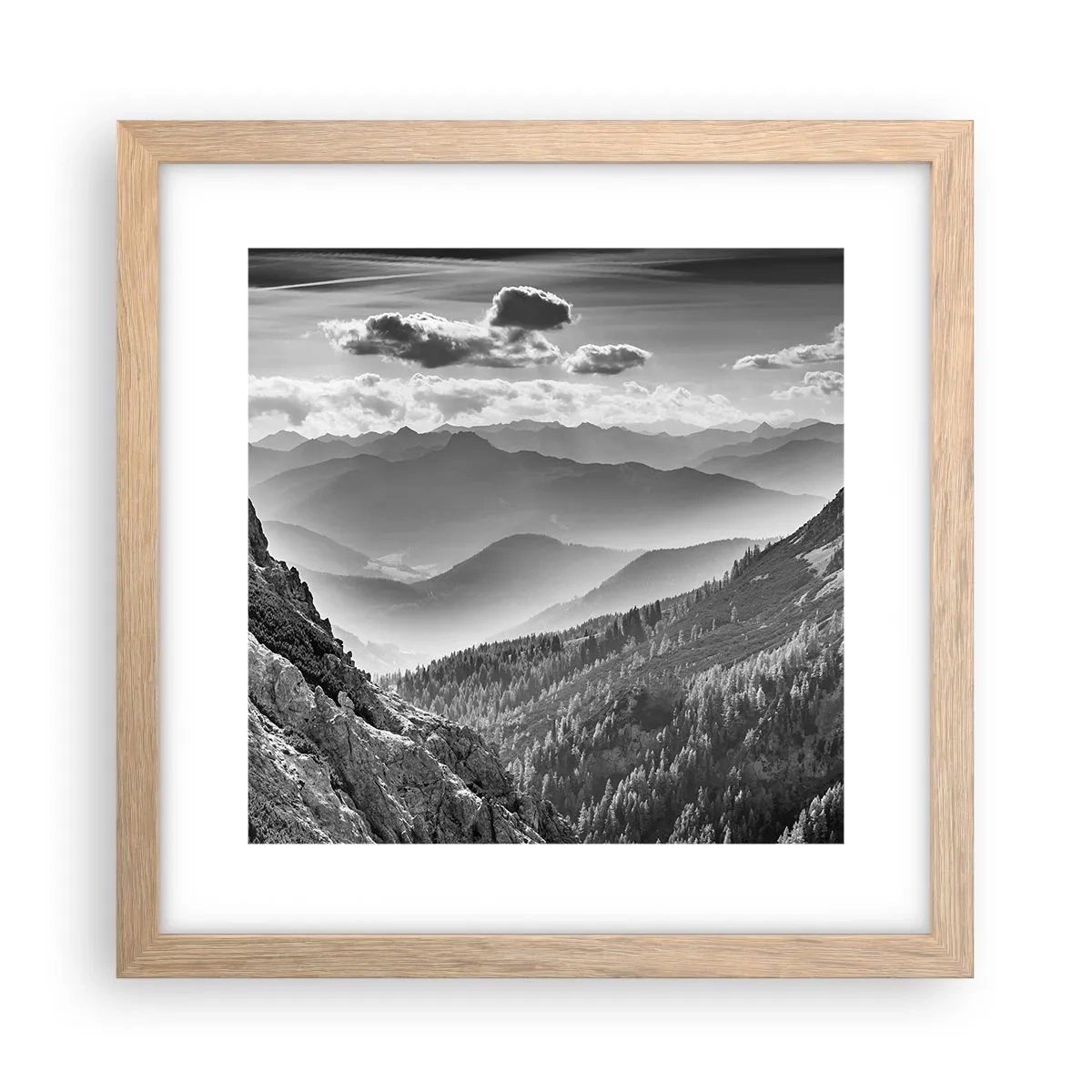 Affisch i ram av ljusek - Ända fram till horisonten - 30x30 cm