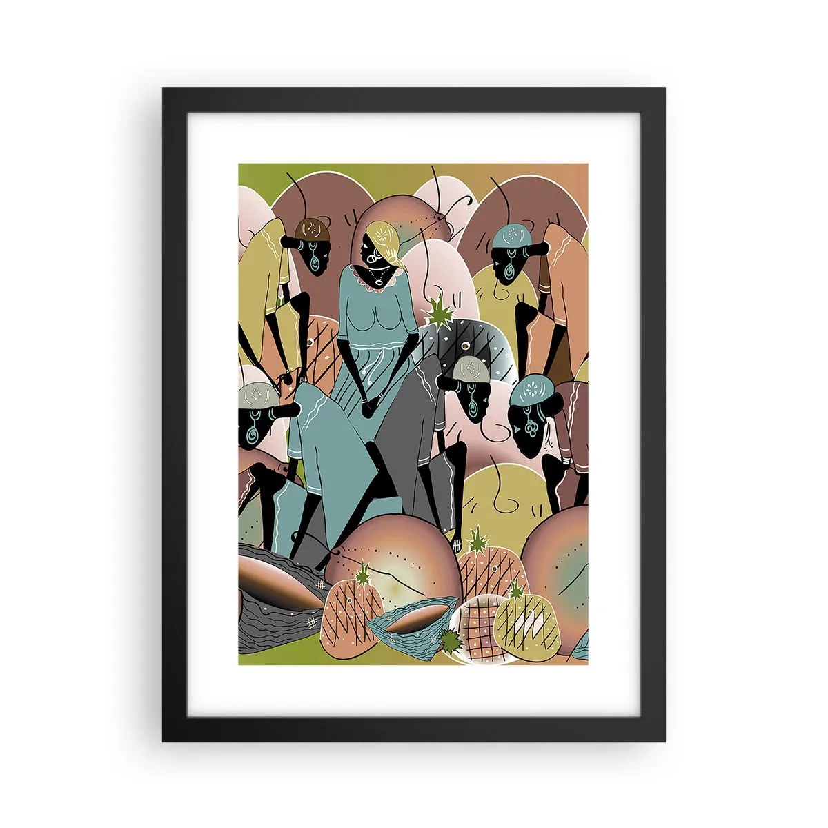 Affisch i svart ram - Högtiden kommer - 30x40 cm