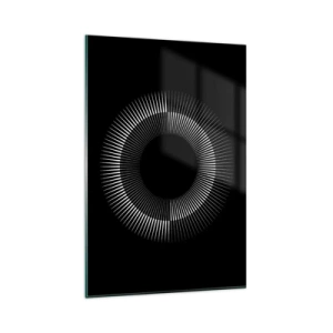 Glastavla - Bild på glas - Svart sol - 80x120 cm