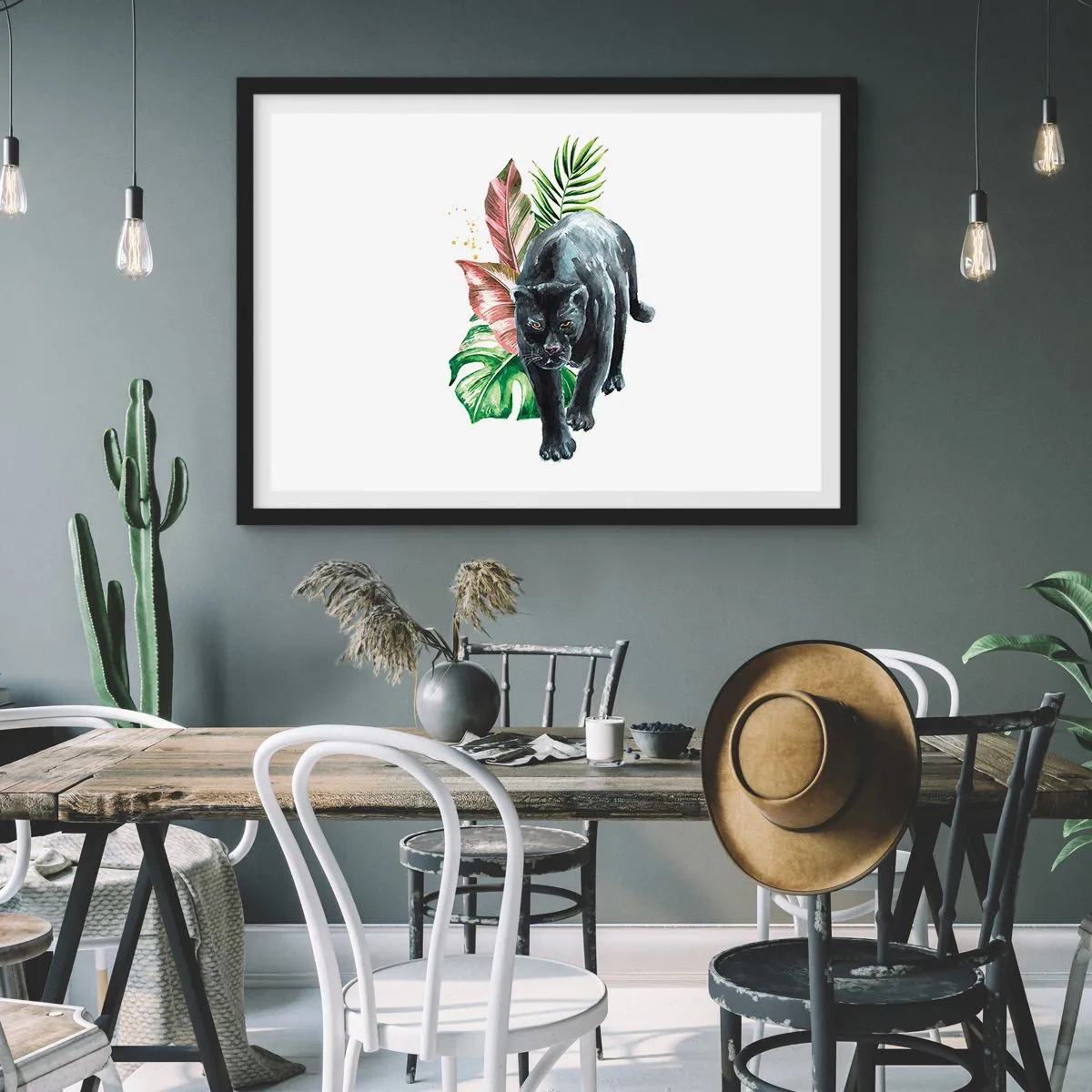 Affisch i svart ram - Vilt hjärta - 40x30 cm