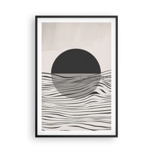 Affisch i svart ram - Halvdan komposition - 61x91 cm