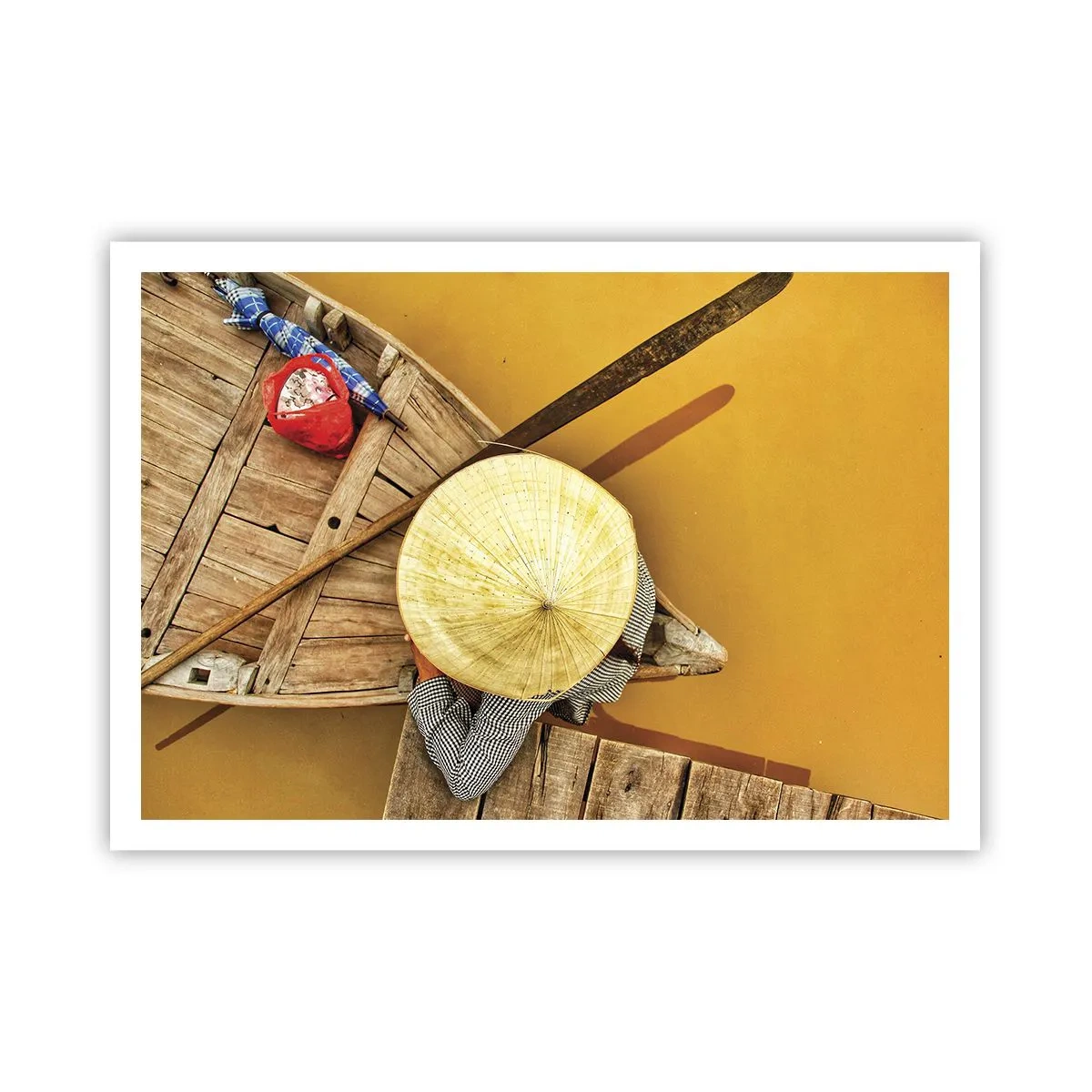 Affisch - Liv på den gula floden - 100x70 cm