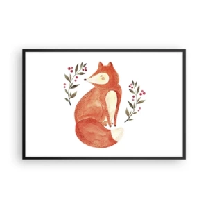 Affisch i svart ram - Liten rödhårig - 91x61 cm