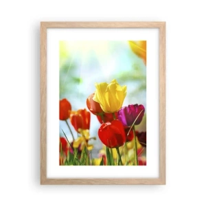 Affisch i ram av ljusek - Solens alla färger - 30x40 cm