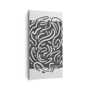 Canvastavla - Bild på duk - Abstraktion: en dans av glädje - 65x120 cm