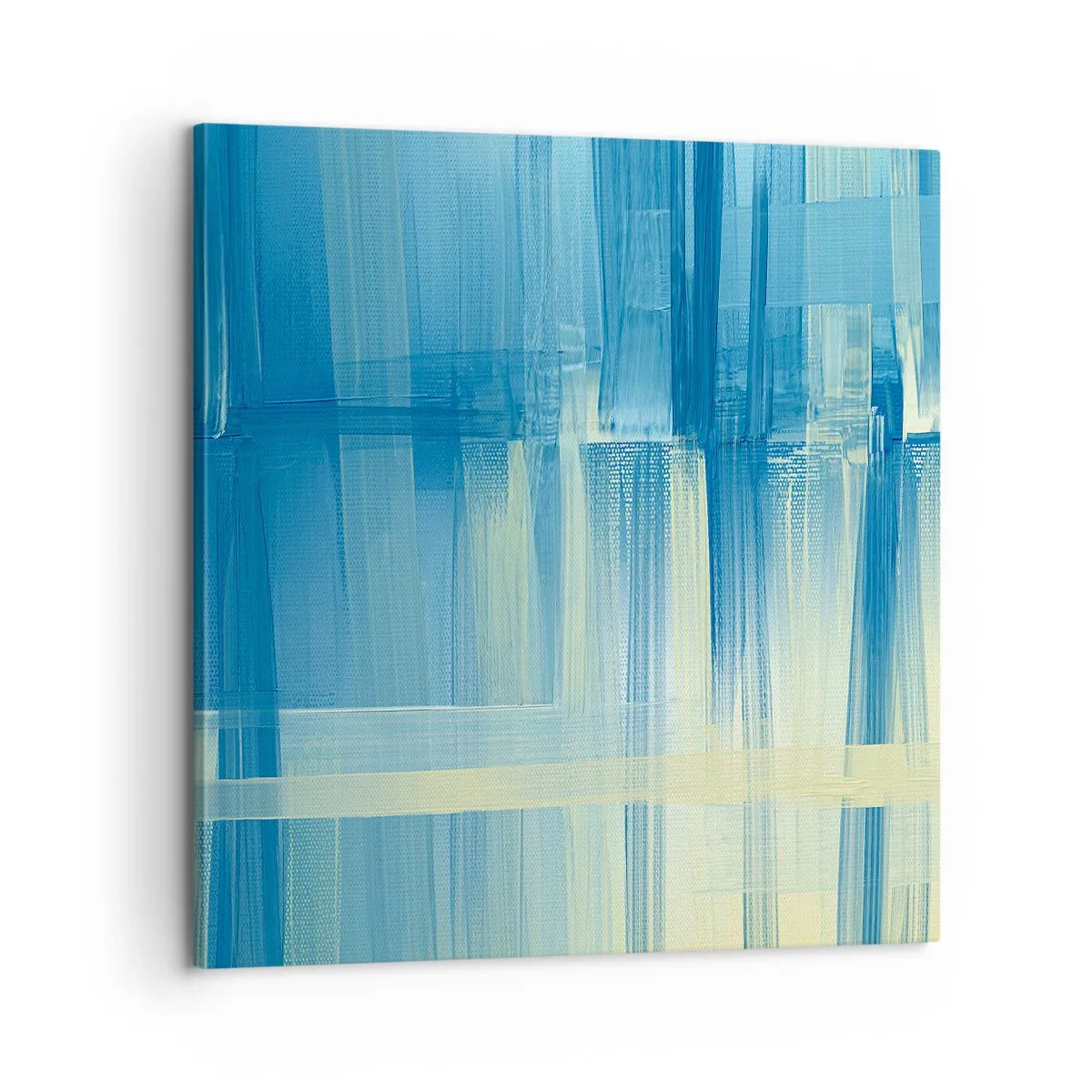 Canvastavla - Bild på duk - Komposition i turkos - 60x60 cm