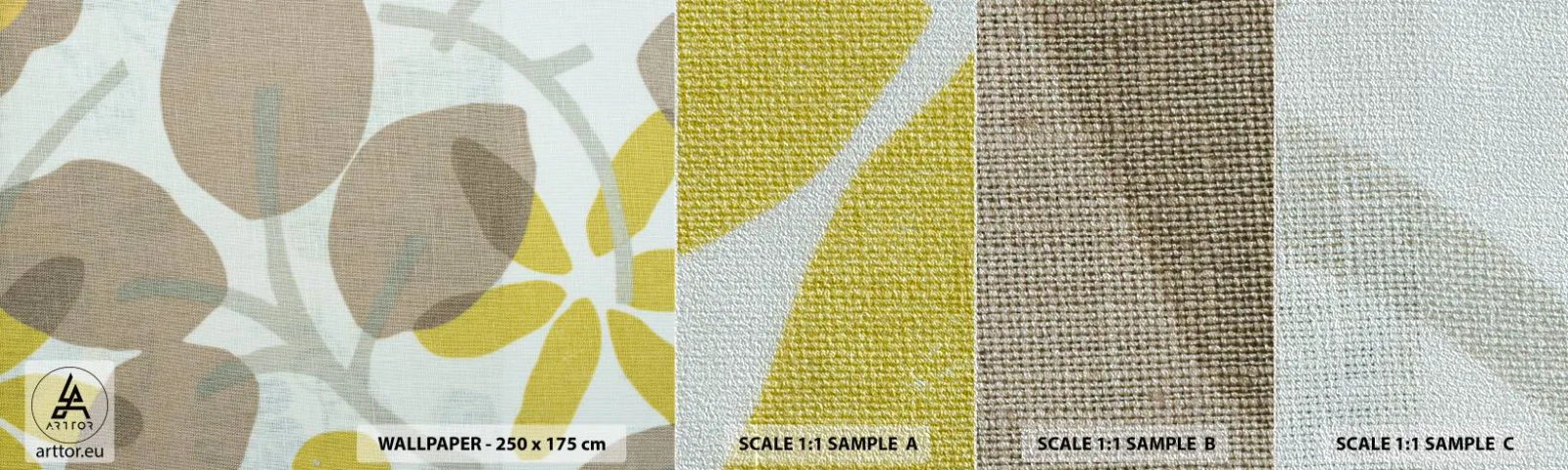 Provbit av fototapet Premium Sand - Komposition i solskenet - Boho, Blommor, Minimalism - 100x30 cm