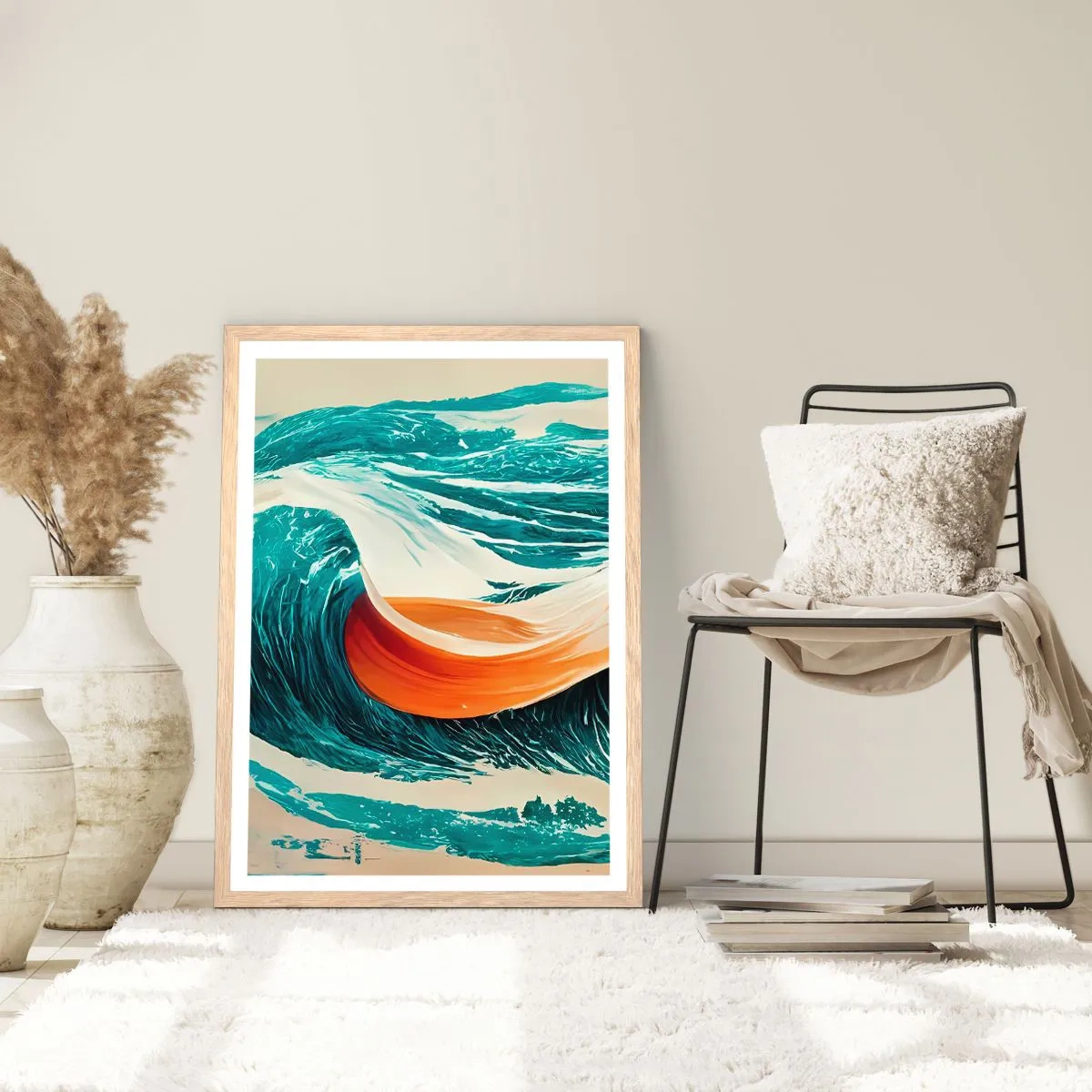 Affisch i ram av ljusek - Surfarens dröm - 70x100 cm