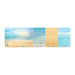 Provbit av självhäftande fototapet Deluxe Sticker - Det stora blåa - Hav, Se, Strand - 100x30 cm