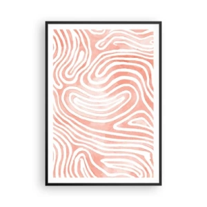 Affisch i svart ram - I en labyrint av koraller - 70x100 cm