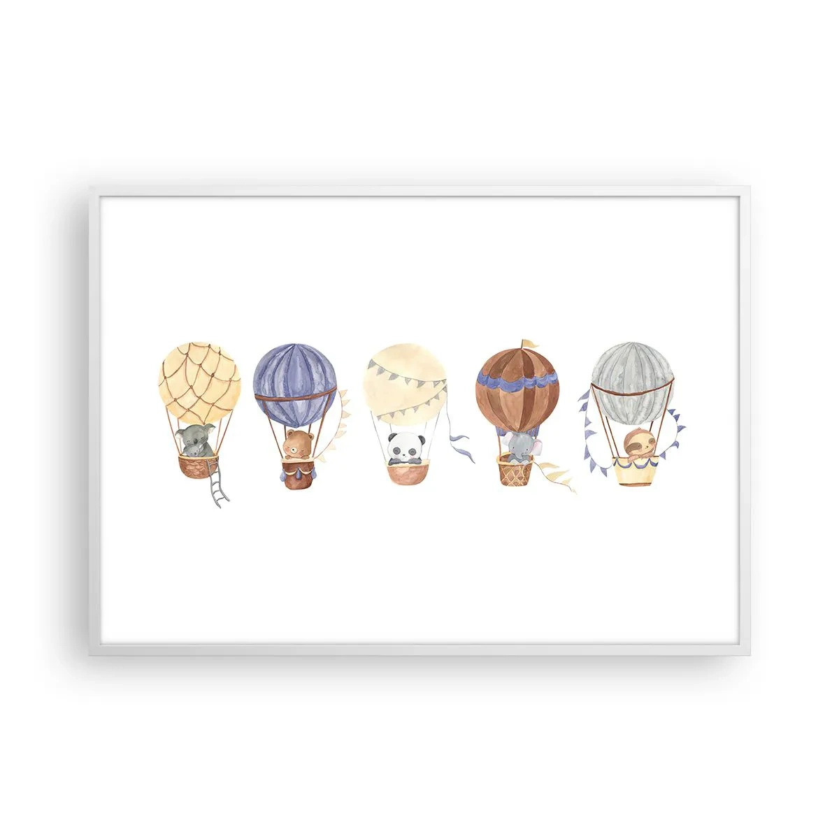 Affisch i vit ram - Vänner på en resa - 100x70 cm