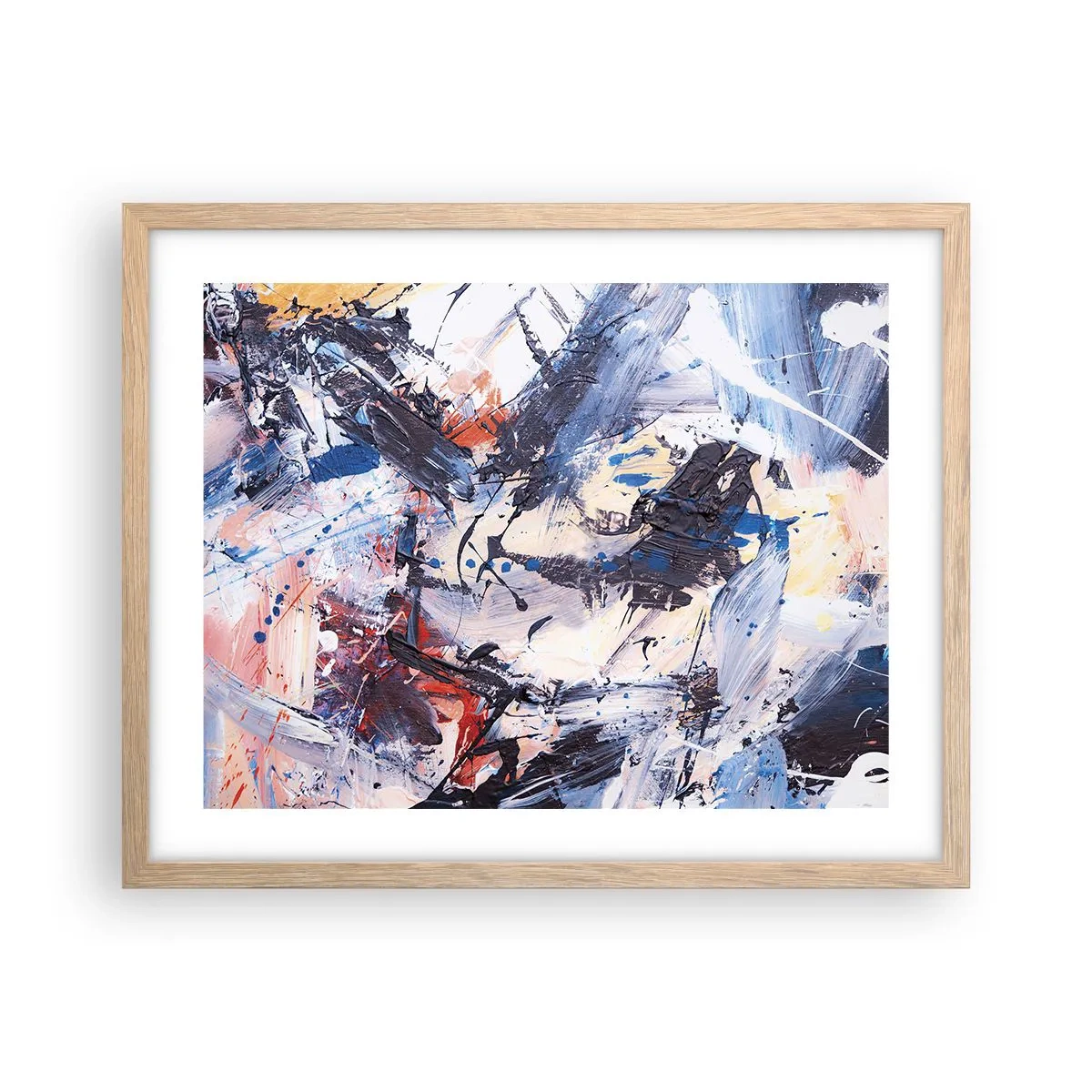 Affisch i ram av ljusek - Abstraktionen galna dans - 50x40 cm