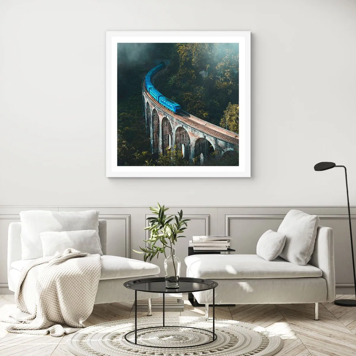Affisch i vit ram - Attraktion till naturen - 30x30 cm