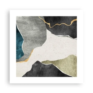 Affisch - Mosaikkomposition med en guldtråd - 40x40 cm