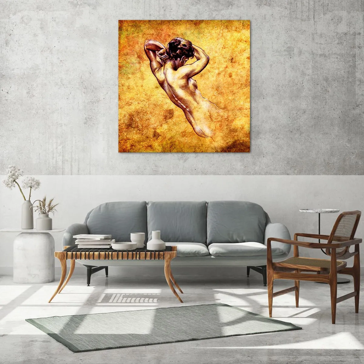 Glastavla - Bild på glas - Upptäckt men fortfarande en hemlighet - 70x70 cm