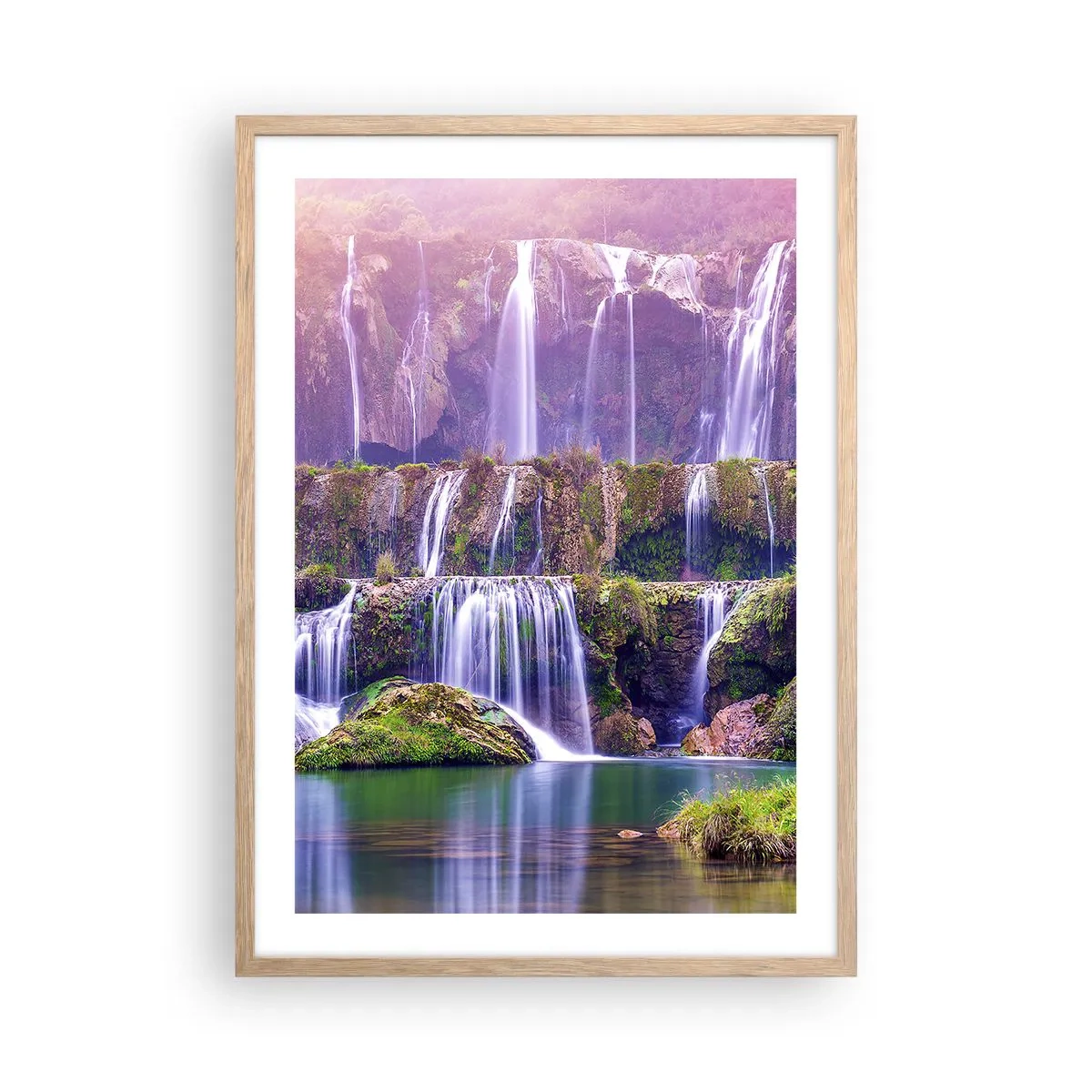 Affisch i ram av ljusek - Trappan till himlen - 50x70 cm