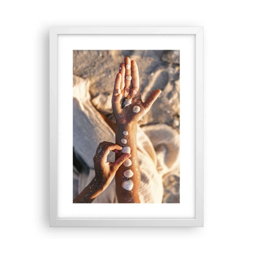 Affisch i vit ram - Skönhet inom handens räckvidd - 30x40 cm