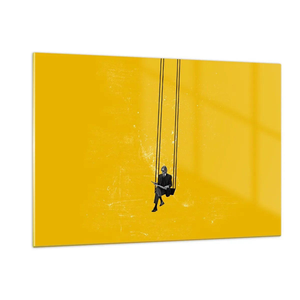 Glastavla - Bild på glas - En dag som alla andra - 120x80 cm