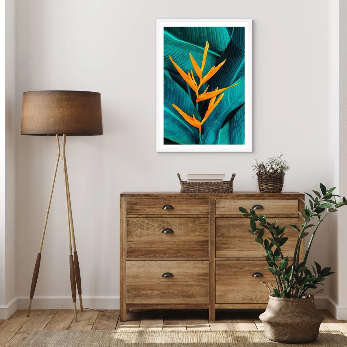 Affisch i vit ram - Edens blomma - 70x100 cm