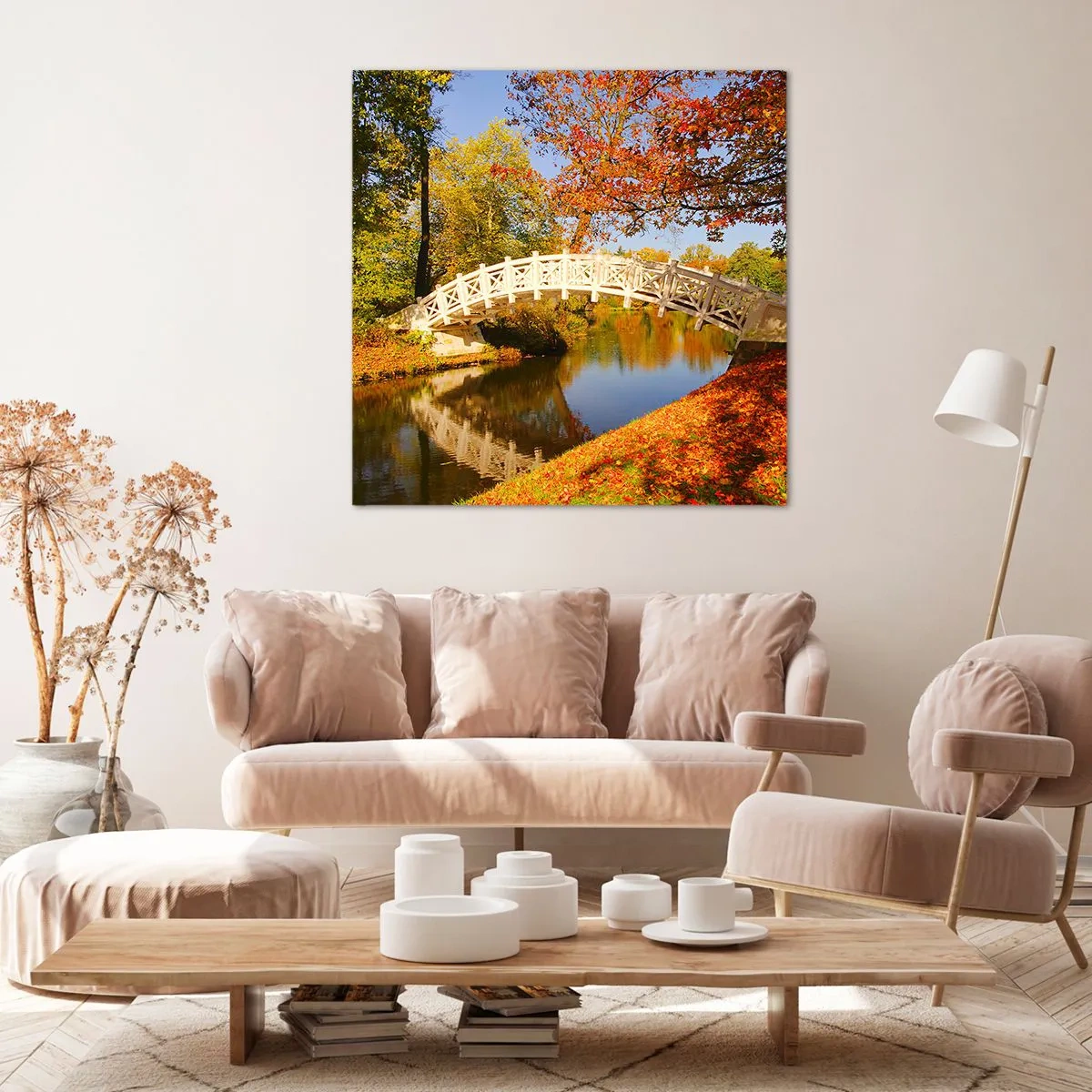 Canvastavla - Bild på duk - På suckarnas vita bro - 60x60 cm
