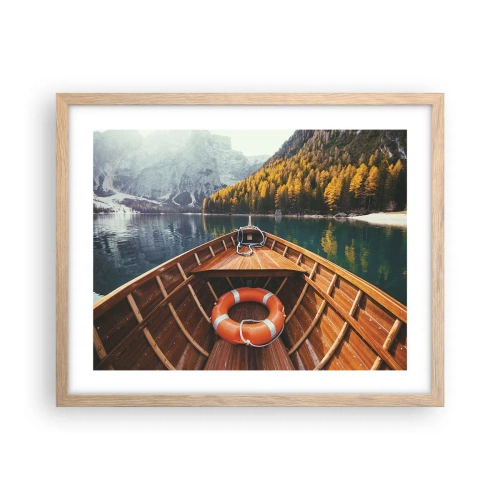 Affisch i ram av ljusek - Utflykt i fjällen - 50x40 cm