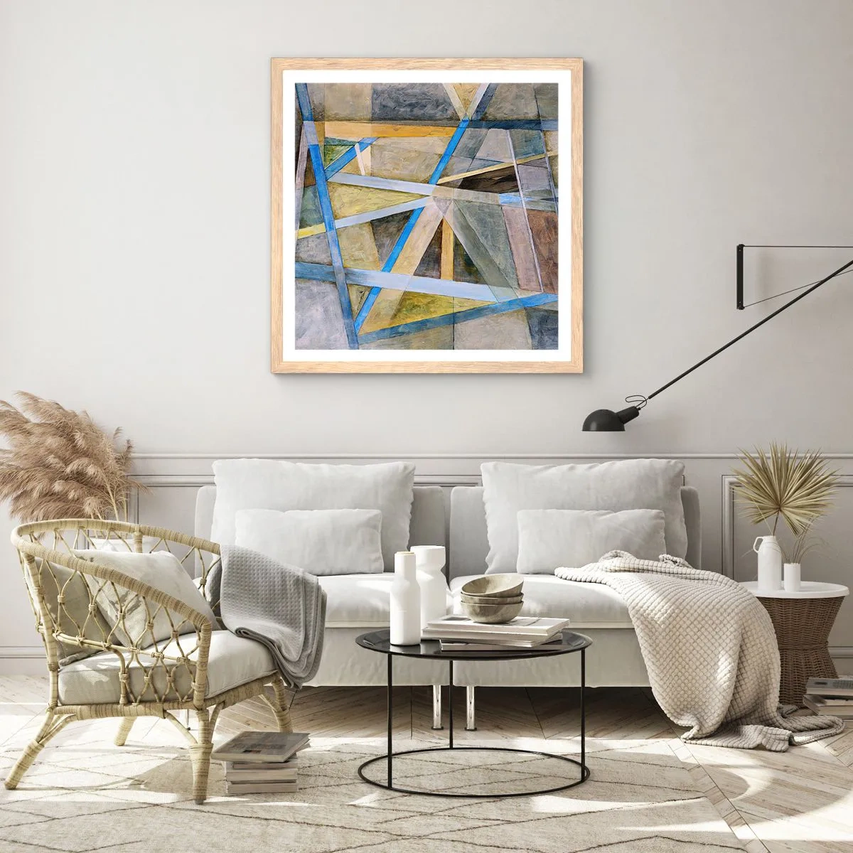 Affisch i ram av ljusek - Rakt fram eller diagonalt? - 60x60 cm