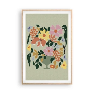Affisch i ram av ljusek - En bukett full av liv - 61x91 cm