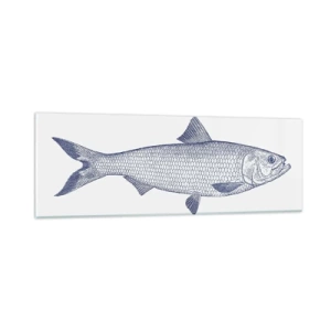 Glastavla - Bild på glas - Hälsningar från de nordliga haven - 90x30 cm