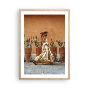 Affisch i ram av ljusek - I hippiestil - 50x70 cm