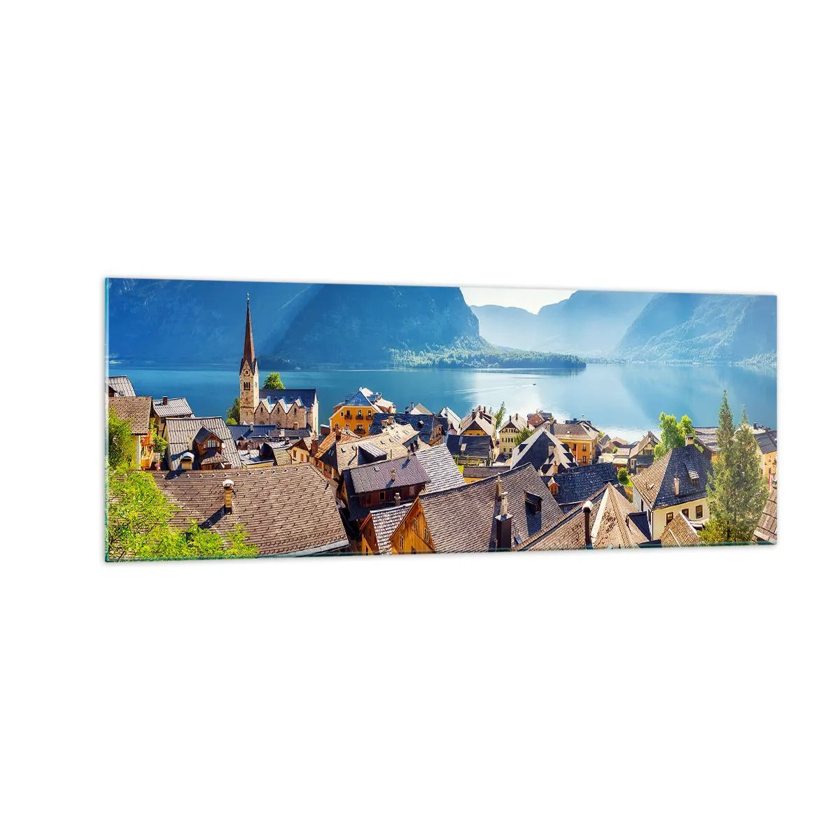 Glastavla - Bild på glas - Mera pittoreskt blir det inte - 140x50 cm