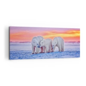 Canvastavla - Bild på duk - Det räcker med familjevärme - 100x40 cm