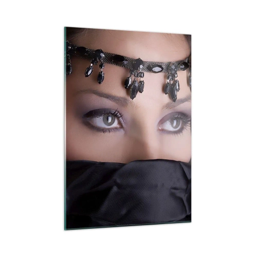 Glastavla - Bild på glas - Lockande orientalisk hemlighet - 50x70 cm