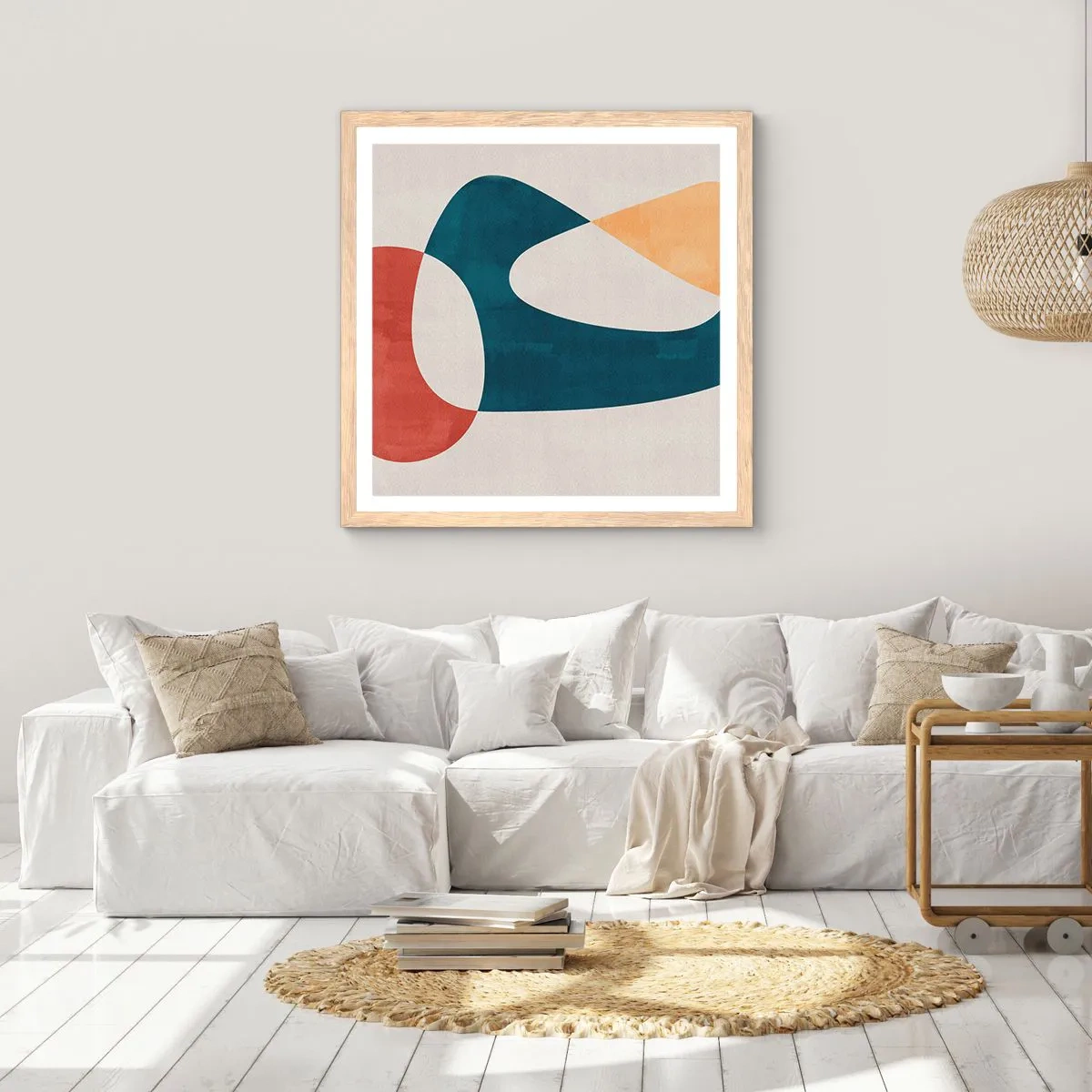 Affisch i ram av ljusek - Influenser och metamorfoser - 60x60 cm