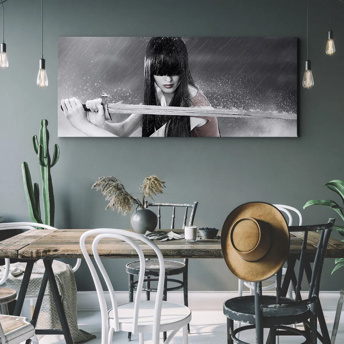 Canvastavla - Bild på duk - Vacker och farlig - 90x30 cm