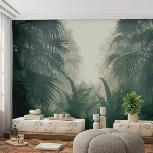 Fototapet Premium Sand - Tropisk hemlighet - Djungel, Kokosnötspalm, Skog - 500x350 cm