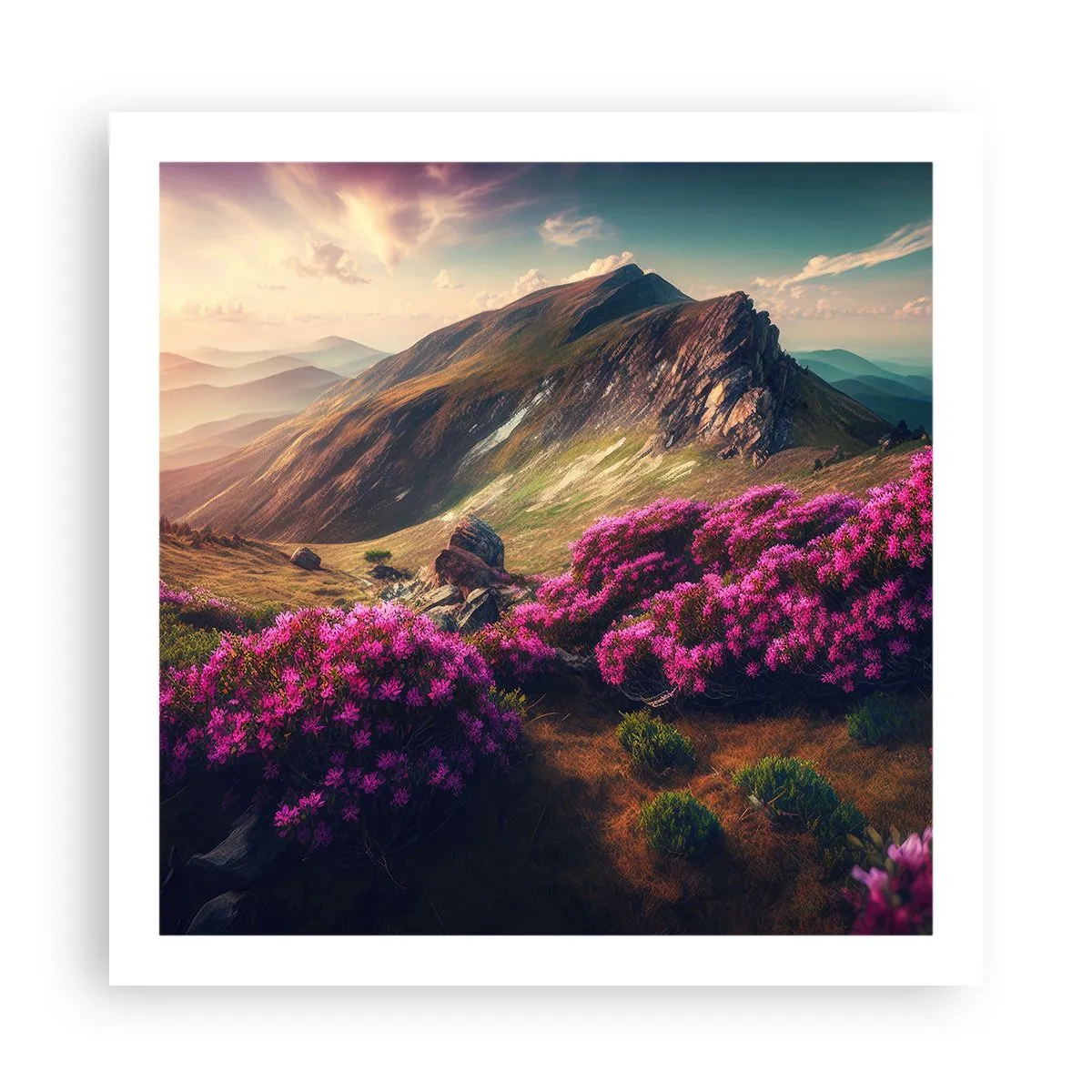 Affisch - Sommar i fjällen - 60x60 cm