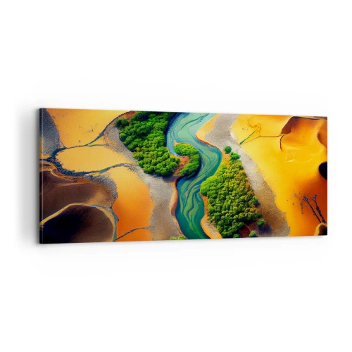 Canvastavla - Bild på duk - Livgivande flod - 100x40 cm