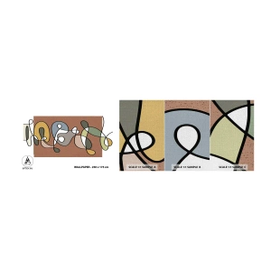 Provbit av fototapet Premium Canvas - En abstraktion värd att le åt - Modern, Abstraktion, Bit - 100x30 cm