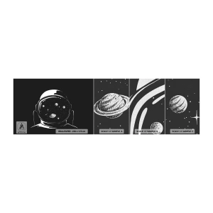 Provbit av fototapet Premium Canvas - Fin utsikt - Astronaut, Kosmos, Universum - 100x30 cm