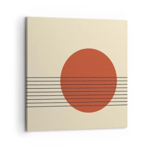 Canvastavla - Bild på duk - Cirkel och linjer - 60x60 cm